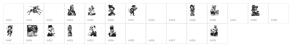 Calaveras 323 Character Map