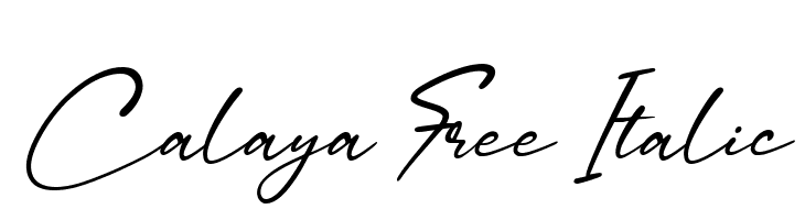 Calaya Free Italic  font caratteri gratis