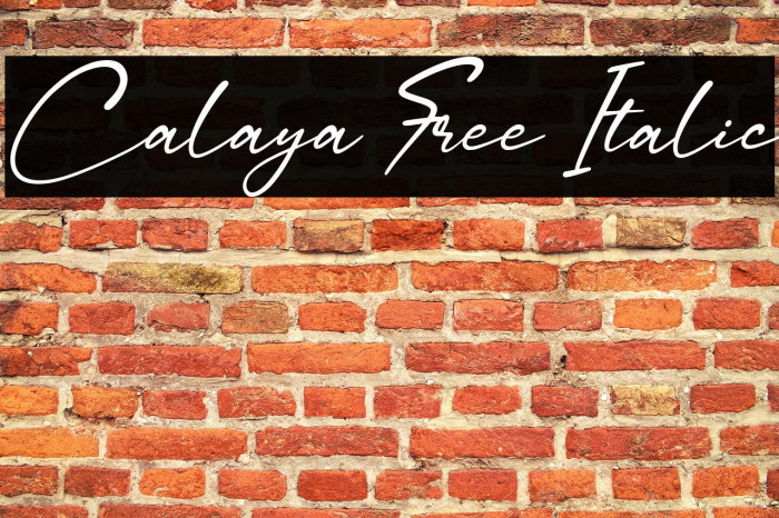 Calaya Free Italic Example 1