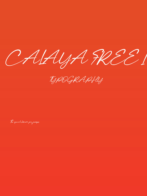 Calaya Free Italic Poster