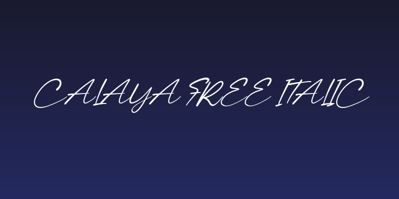Calaya Free Italic Social Header