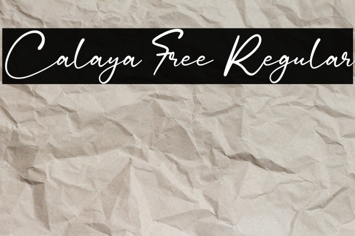 Calaya Free Regular Example 1