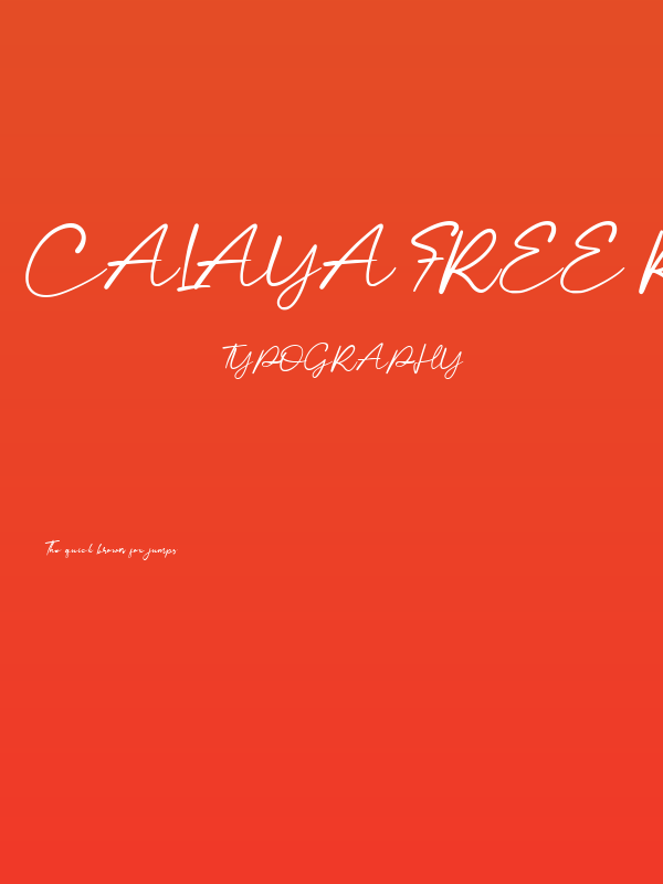 Calaya Free Regular Poster