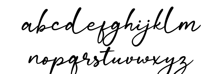 Calaya Free Regular Font LOWERCASE