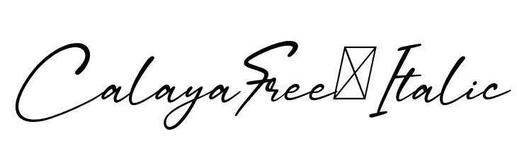 CalayaFree-Italic  免费字体下载