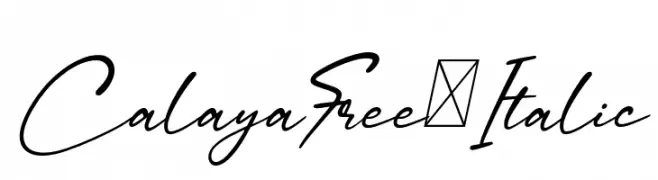 CalayaFree-Italic  नि: शुल्क फ़ॉन्ट्स डाउनलोड