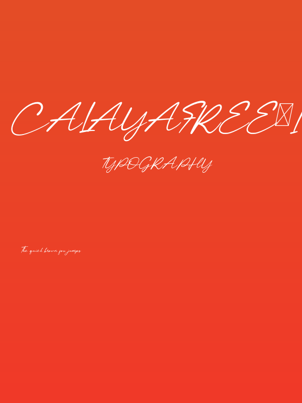 CalayaFree-Italic Poster