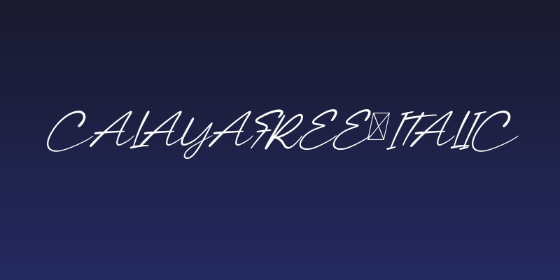 CalayaFree-Italic Social Header