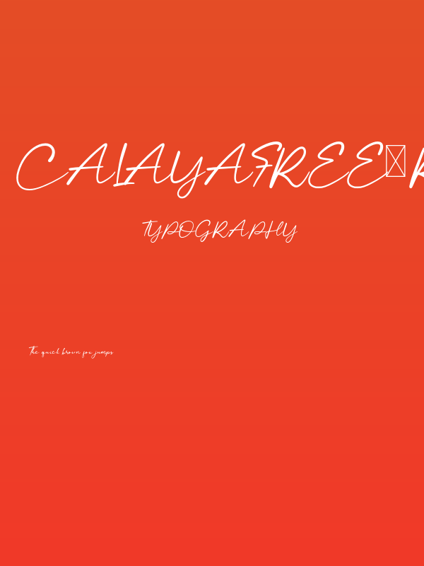 CalayaFree-Regular Poster