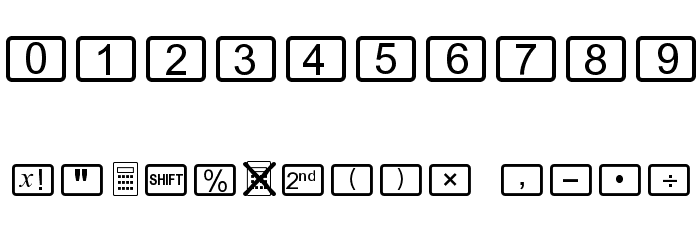 CalcHux Font OTHER CHARS