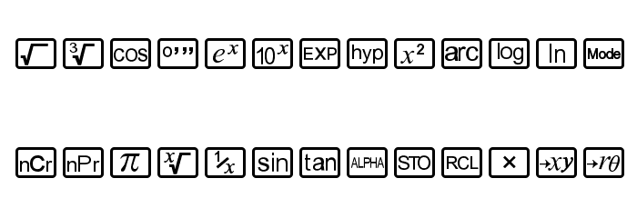 CalcHux Font LOWERCASE