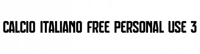 Calcio Italiano Free Personal Use 3  Fuentes Gratis Descargar