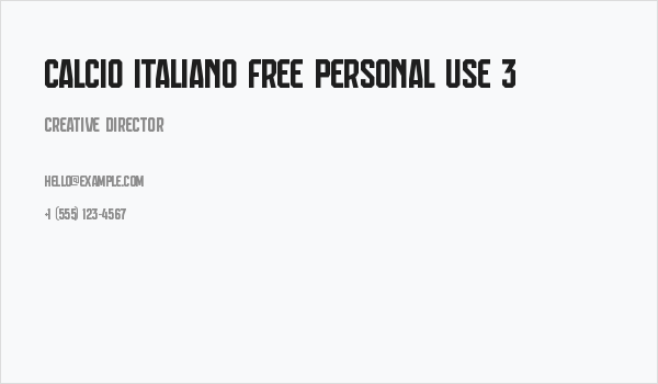 Calcio Italiano Free Personal Use 3 Business Card