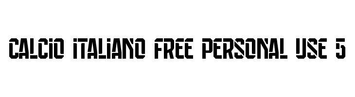 Calcio Italiano Free Personal Use 5  免费字体下载