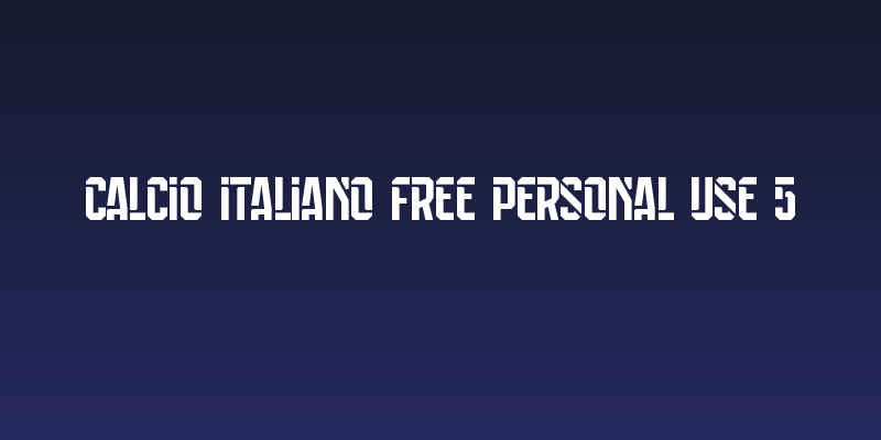 Calcio Italiano Free Personal Use 5 Social Header