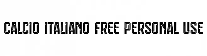 Calcio Italiano Free Personal Use  Fuentes Gratis Descargar