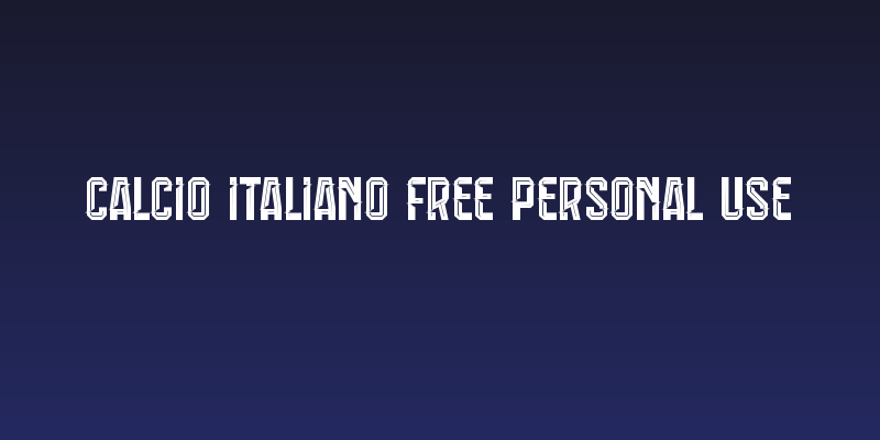 Calcio Italiano Free Personal Use Social Header