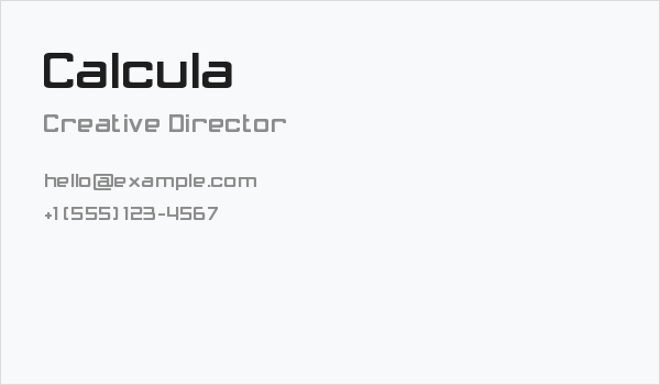 Calcula Business Card