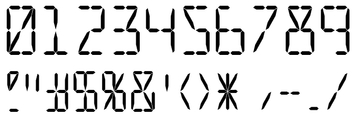 Calculate 16 Even Font OTHER CHARS