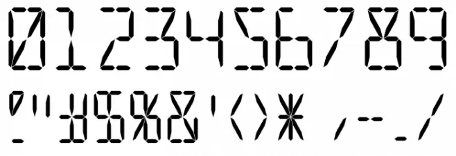 Calculate 16 Even Font OTHER CHARS