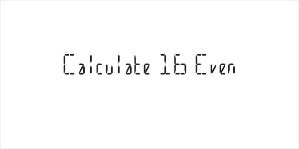 Calculate 16 Even Logo