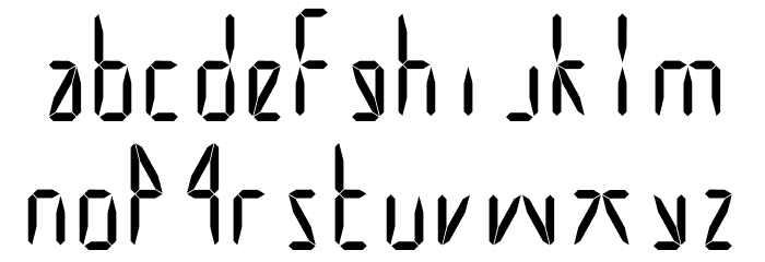 Calculate 16 Even Font LOWERCASE