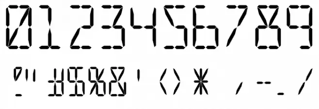 Calculate 16 Grid Font OTHER CHARS