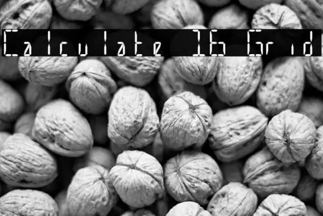 Calculate 16 Grid Font examples