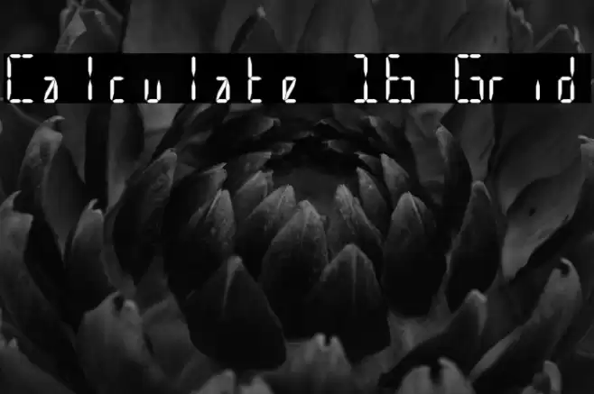 Calculate 16 Grid Font examples
