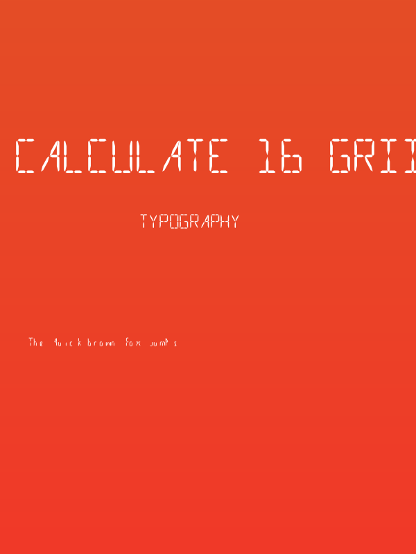 Calculate 16 Grid Poster