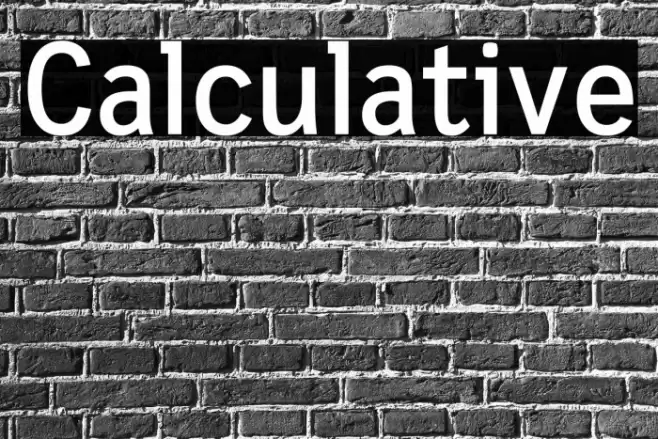 Calculative Font examples