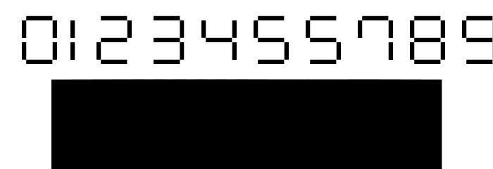 Calculator LCDs Regular Font OTHER CHARS