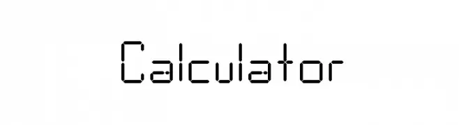 Calculator  Frei Schriftart Herunterladen