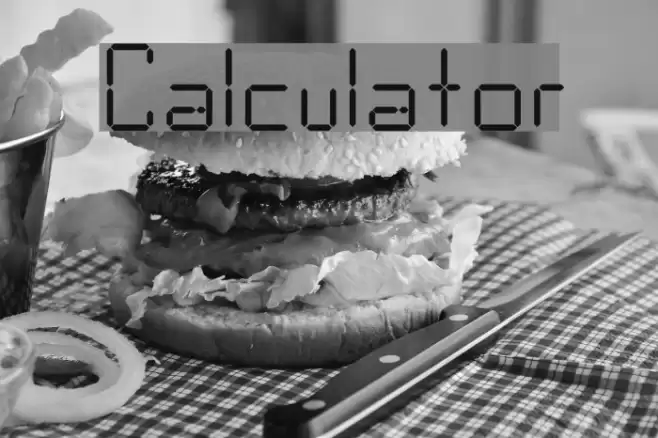 Calculator Font examples