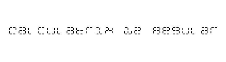 Calculatrix 12 Regular  フリーフォントのダウンロード