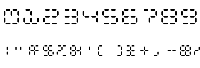 Calculatrix 12 Regular Font OTHER CHARS