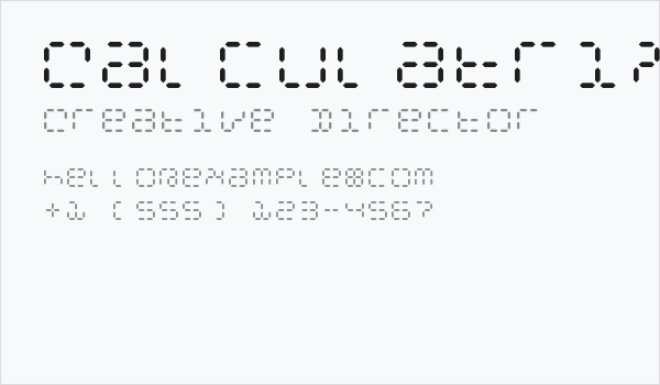 Calculatrix 12 Regular Business Card