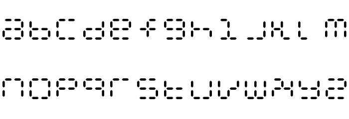 Calculatrix 12 Regular Font LOWERCASE