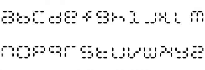 Calculatrix 12 Regular Caratteri MINUSCOLO