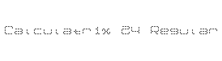 Calculatrix 24 Regular  Скачать бесплатные шрифты