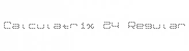 Calculatrix 24 Regular  Frei Schriftart Herunterladen
