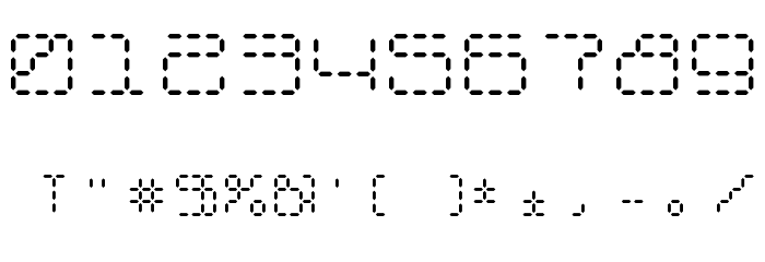 Calculatrix 24 Regular Font OTHER CHARS