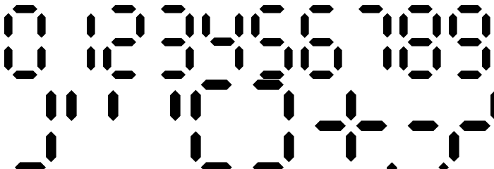 Calculatrix 7 Regular Font OTHER CHARS