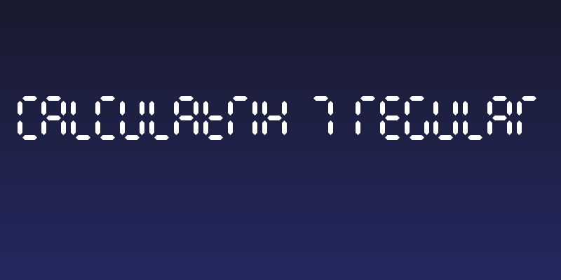 Calculatrix 7 Regular Social Header