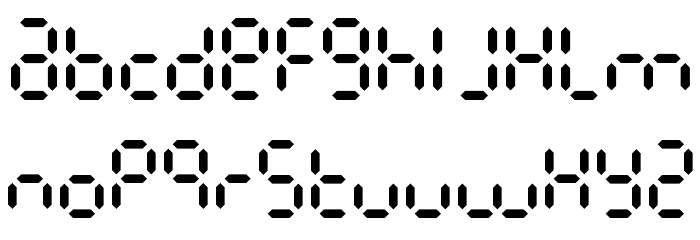 Calculatrix 7 Regular Font LOWERCASE
