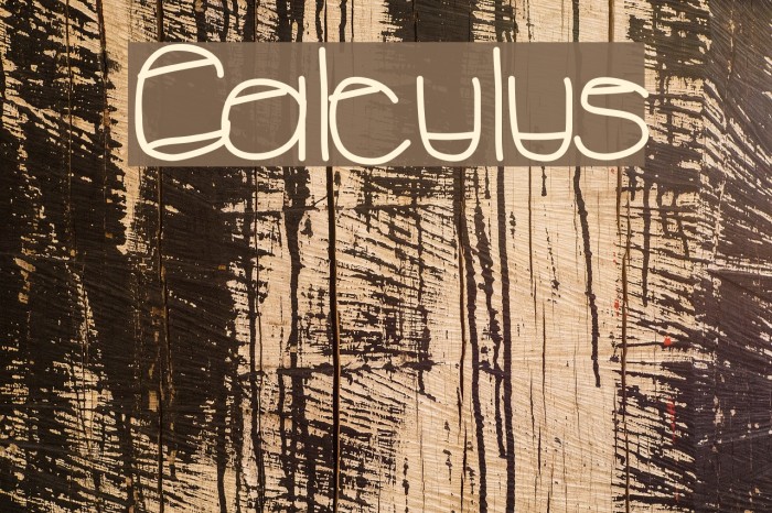 Calculus Font examples