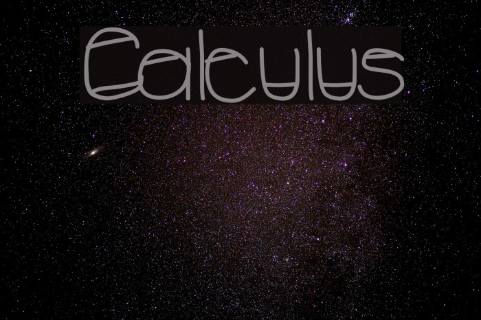 Calculus Font examples