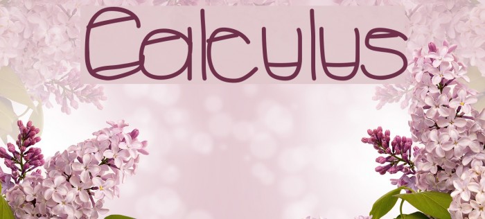 Calculus Font examples