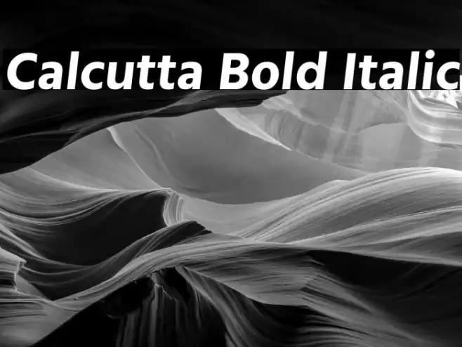 Calcutta Bold Italic Font examples
