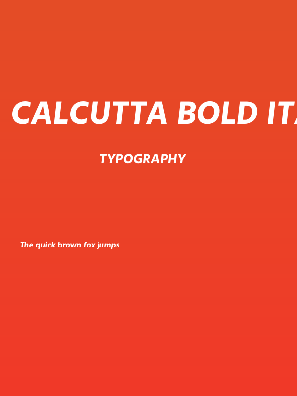 Calcutta Bold Italic Poster